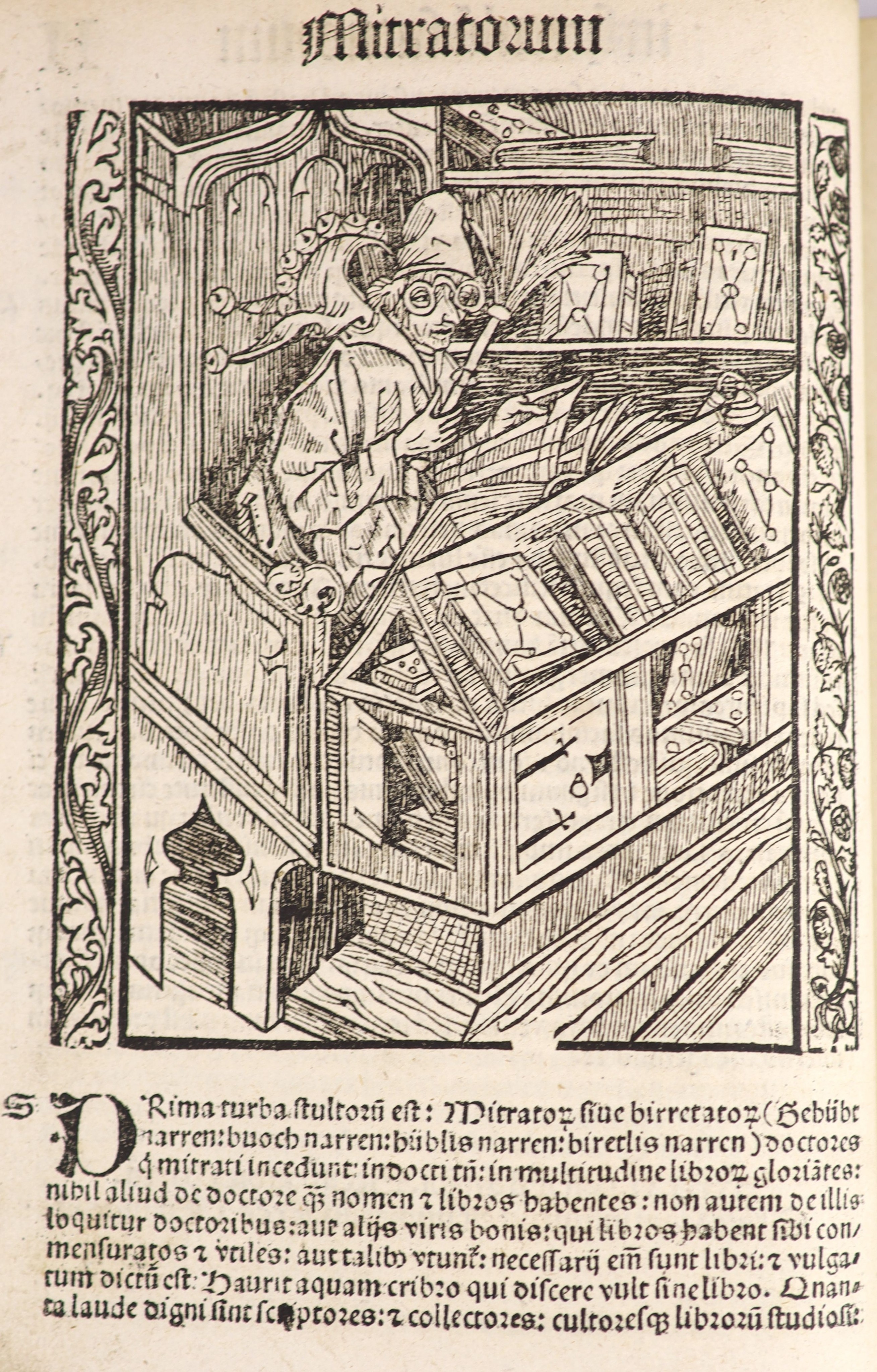 Geiler Von Kaiserberg, Johann. Navicula sive Speculu Fatuorum prestantissimi Sacrarum Literarum ...